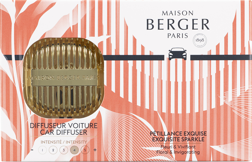 Cannelo Diffuseur de Parfum pour Voiture doré, avec parfum Exquisite Sparkle