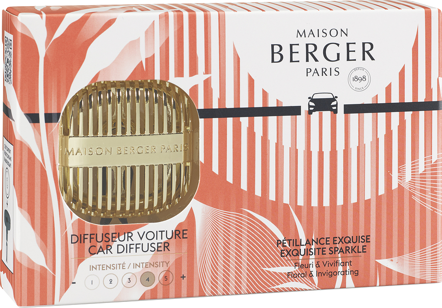 Cannelo Diffuseur de Parfum pour Voiture doré, avec parfum Exquisite Sparkle