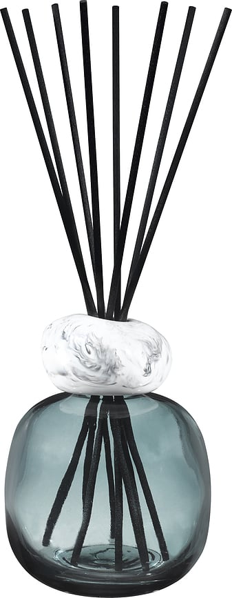 Difusor de Aromas Mineral, azul y blanco, con fragancia Té Blanco Puro