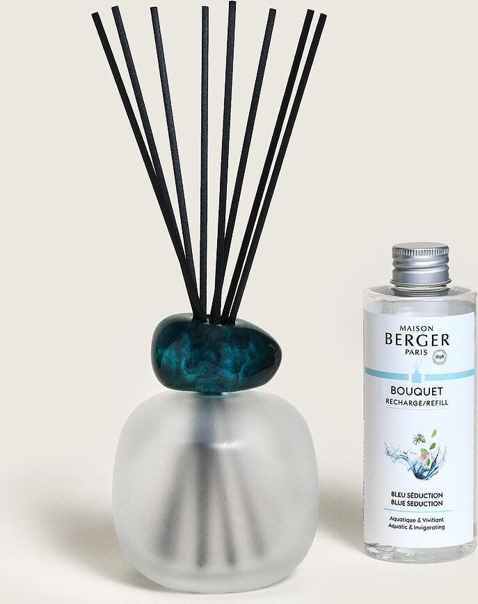 Difusor Mineral, gris verdoso, con aroma Bleu Seduction