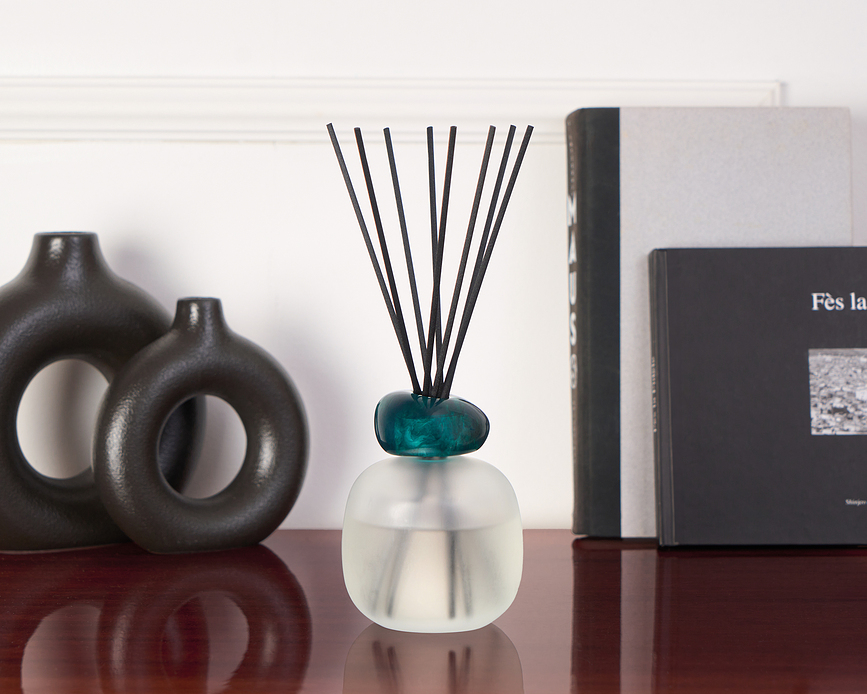 Difusor Mineral, gris verdoso, con aroma Bleu Seduction