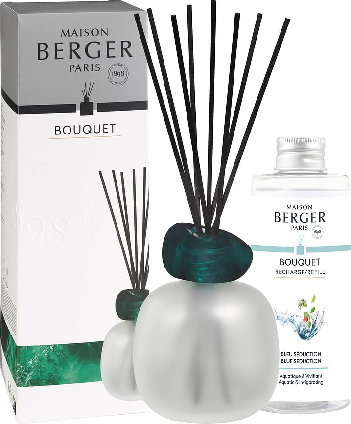 Difusor Mineral, gris verdoso, con aroma Bleu Seduction