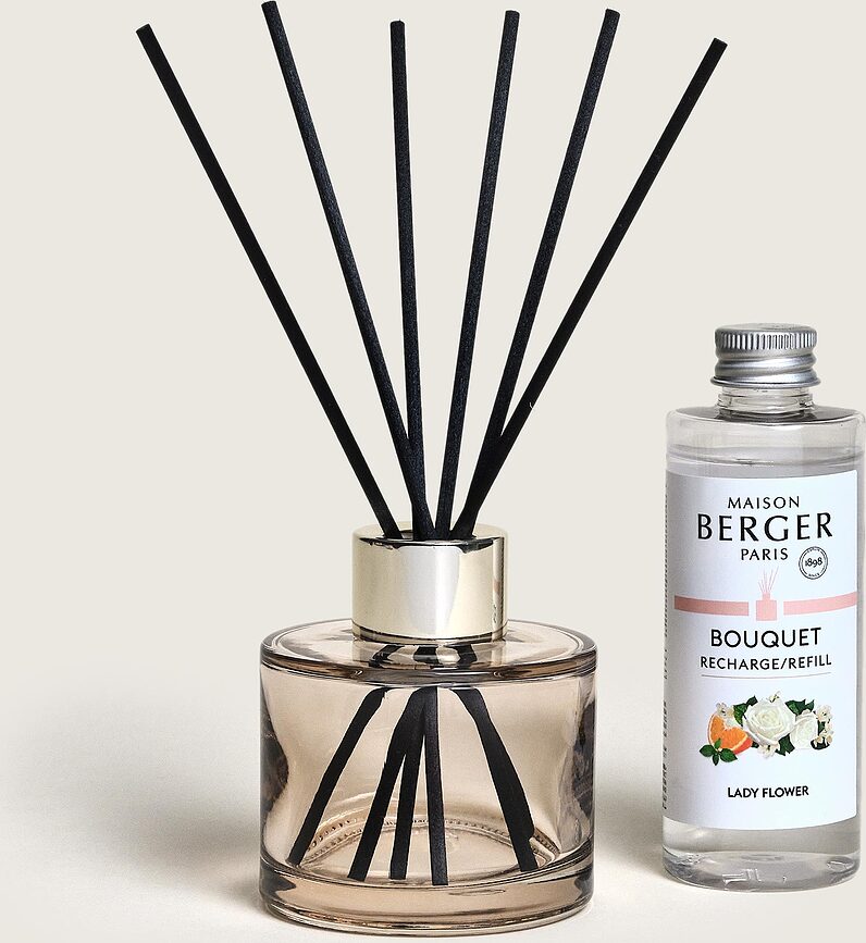 Difusor y Vela aromáticos Eternity Duo Mini, fragancia Lady Flower, Set de 3 piezas