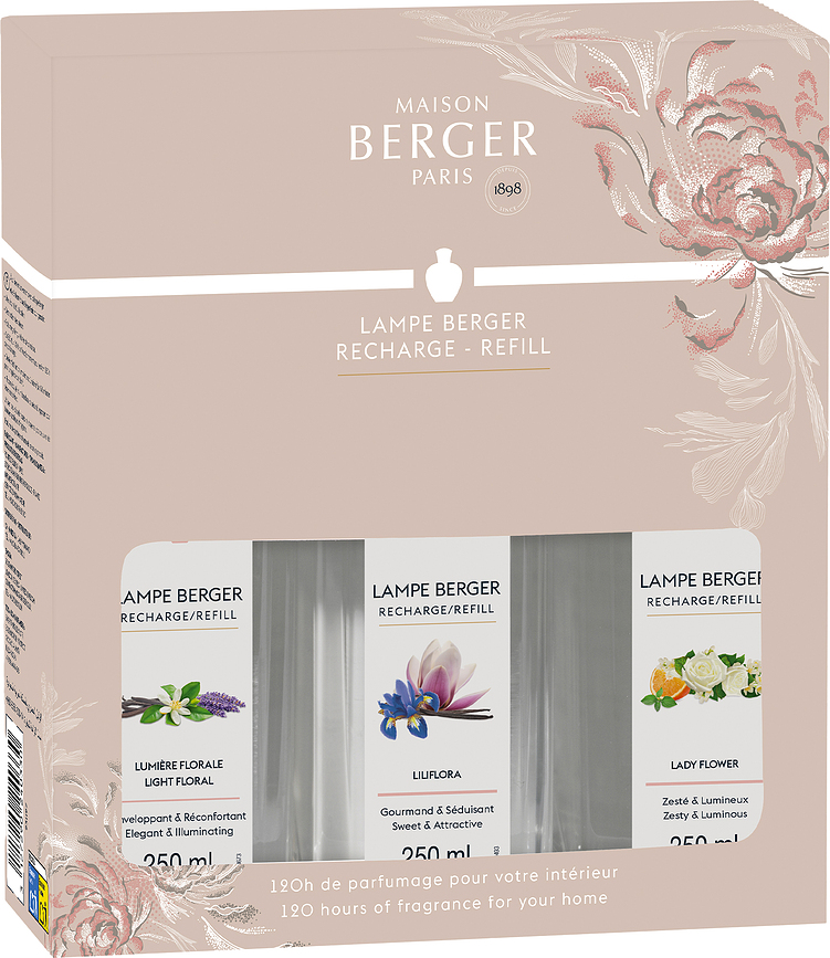 Doft till katalytisk lampa Light Flower & Liliflora & Lady Flower, 3 st