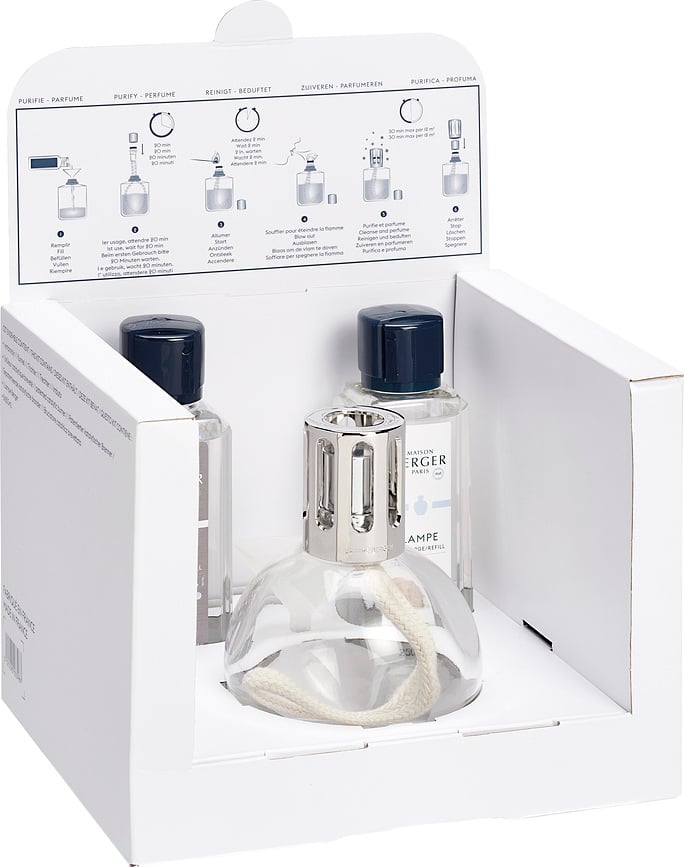 Essentielle Lampe Catalytique ronde, avec parfum Cotton Caress et neutralisateur Air Pur