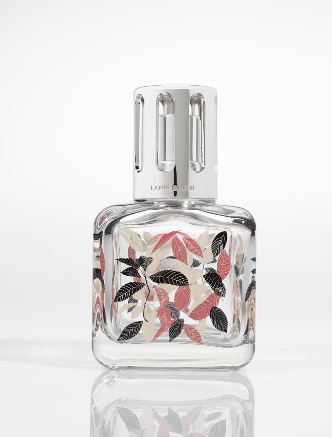 Lámpara Catalítica Cube, diseño de hojas, con fragancia Zest of Verbena