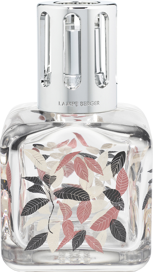 Lámpara Catalítica Cube, diseño de hojas, con fragancia Zest of Verbena