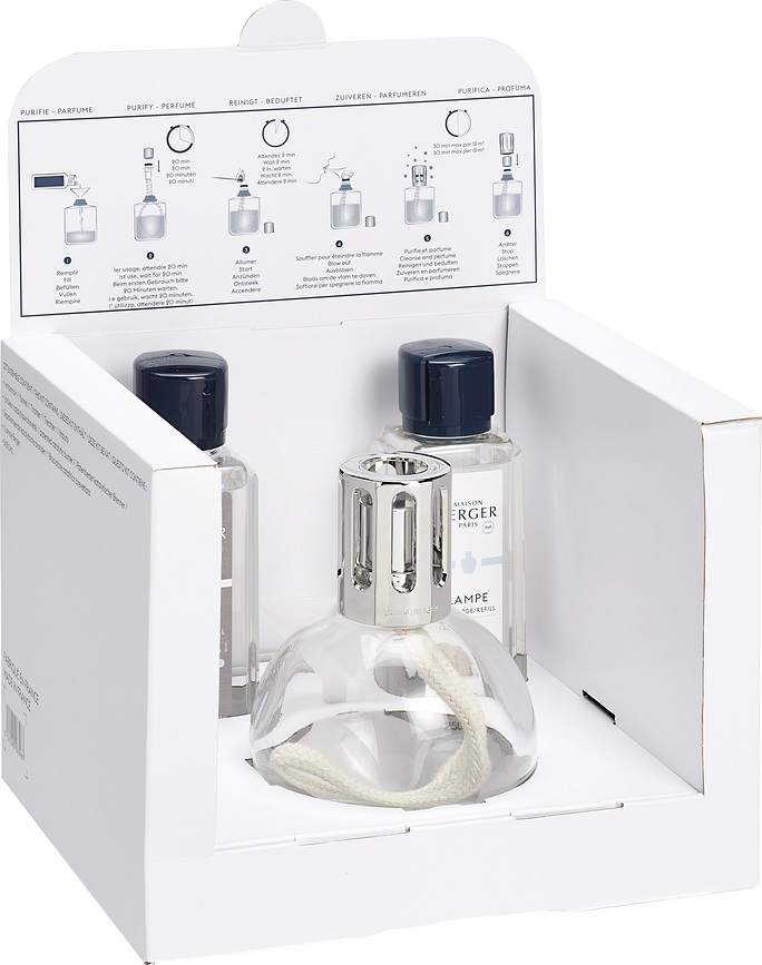 Lámpara Catalítica redonda Essentielle, con fragancia Cotton Caress y neutralizador Air Pur