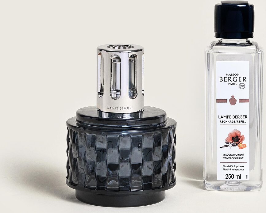 Lámpara Catalítica Variation, gris, con fragancia Velvet of Orient