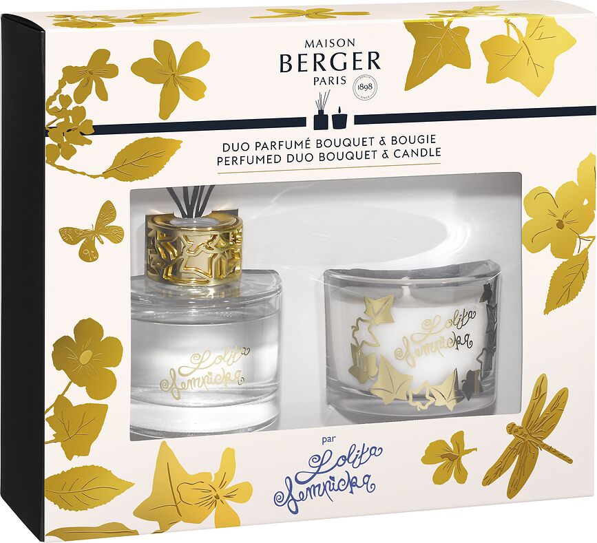 Lolita Duo Mini Diffuseur de Parfum et Bougie, noirs, Set 2 pièces