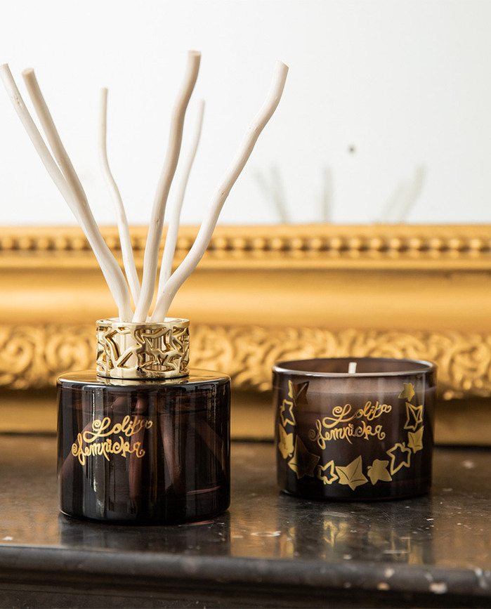 Lolita Duo Mini Diffuseur de Parfum et Bougie, noirs, Set 2 pièces