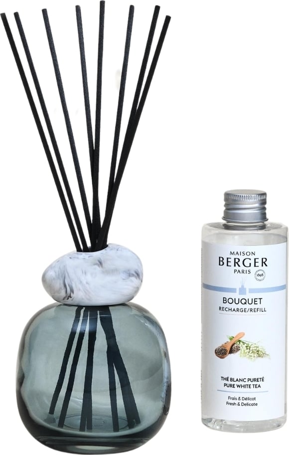 Mineral Aromadiffusor blau-weiß mit Duft Pure White Tea