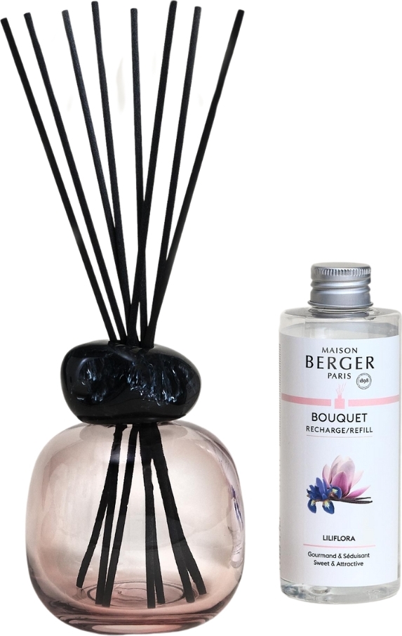 Mineral Aromadiffusor rosa-schwarz mit Duft Liliflora
