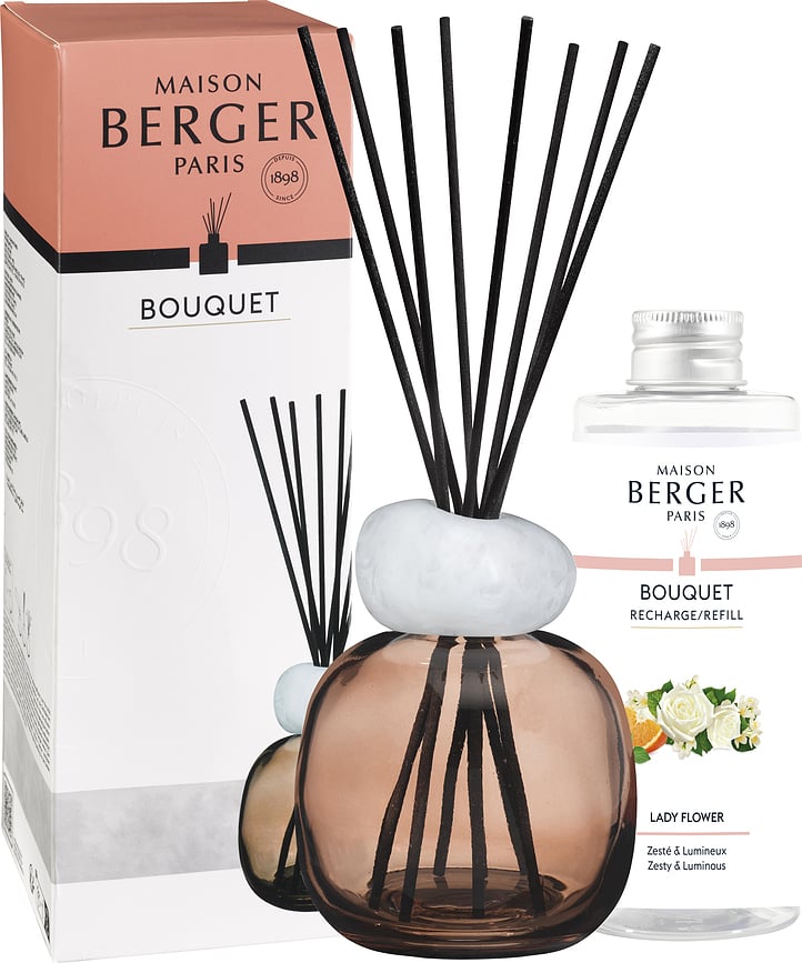 Mineral Diffuseur de Parfum, prune et blanc, parfum Lady Flower