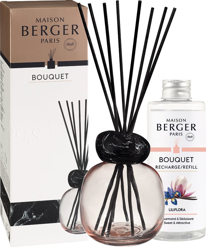 Mineral Diffuseur de Parfum, rose et noir, parfum Liliflora