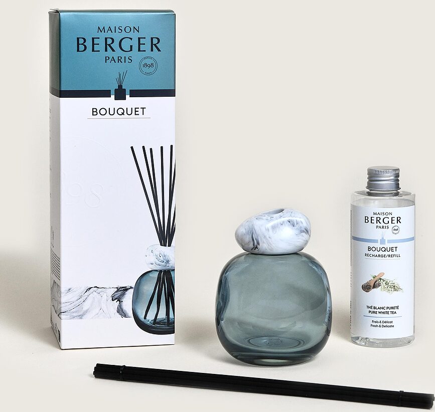 Mineral Dišavni difuzor, modro-bel, z vonjem Pure White Tea