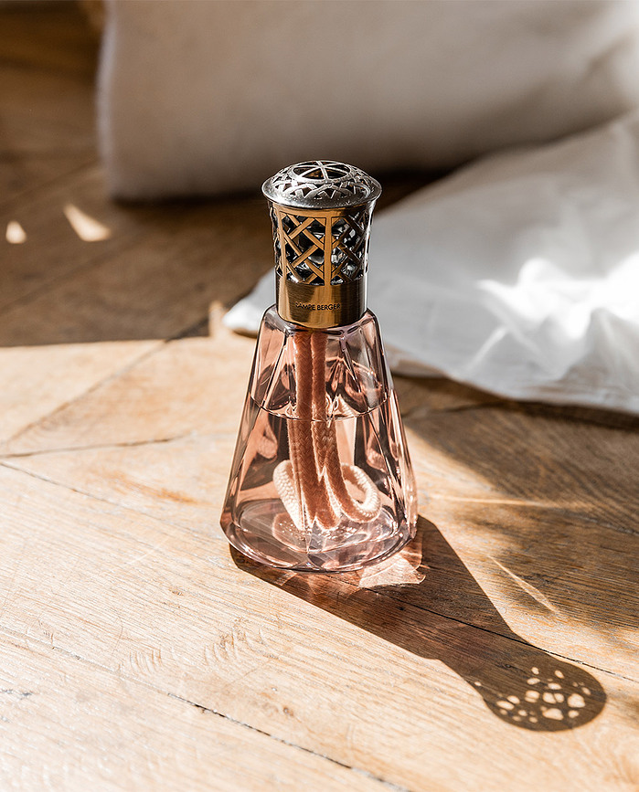 Pyramide Lampe Catalytique, rose antique