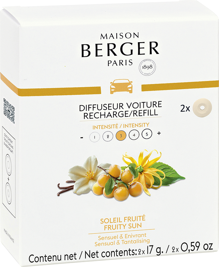 Recharge de diffuseur de voiture Fruity Sun, lot de 2