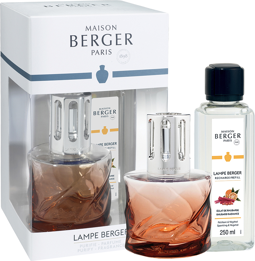 Spiral Katalitska svetilka, jantarna, z dišavo Rhubarb Radiance