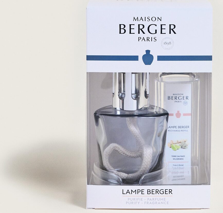 Terra Lampe Catalytique noire, avec parfum Wilderness