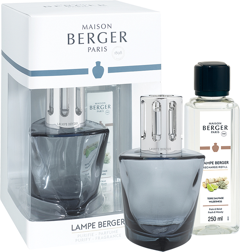 Terra Lampe Catalytique noire, avec parfum Wilderness