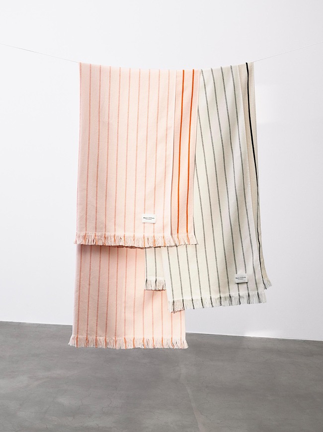 Ailis Πετσέτα ριγέ, 100 x 200 cm, πορτοκαλί