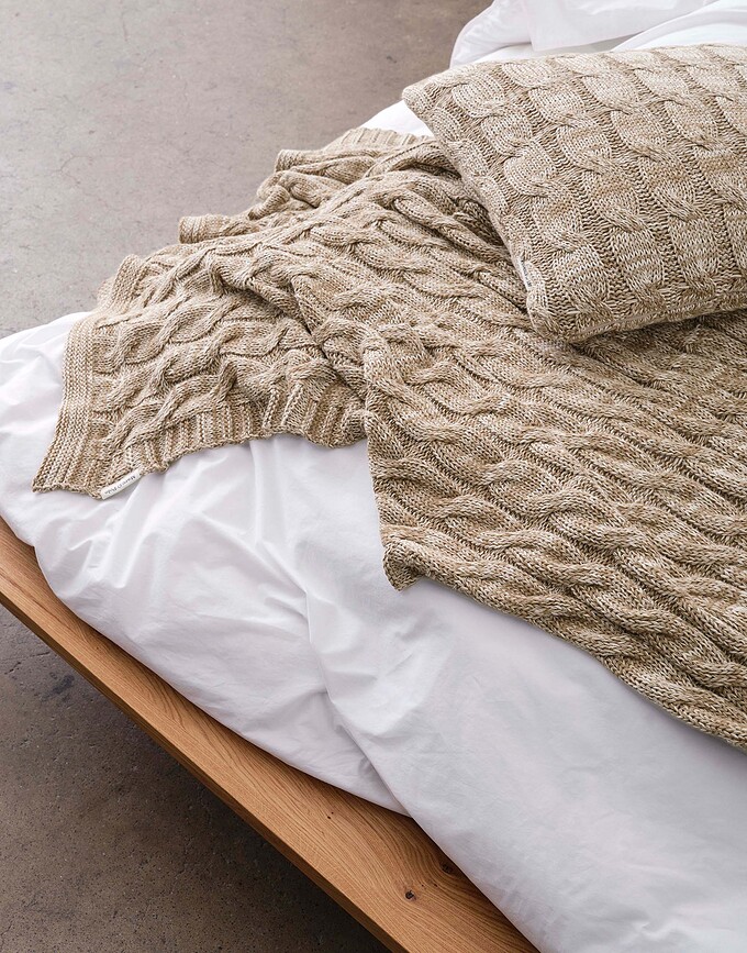 Ainaa Coussin décoratif, 50 x 50 cm, beige