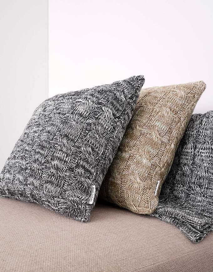 Ainaa Coussin décoratif, 50 x 50 cm, beige