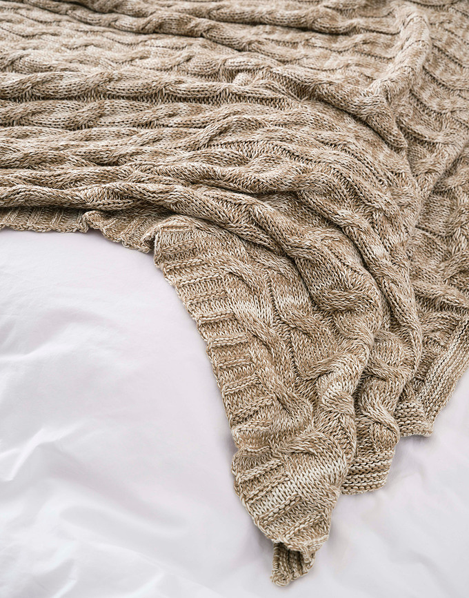 Ainaa Plaid, 150 x 200 cm, beige