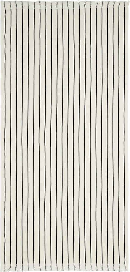 Asciugamano Ailis a strisce 100 x 200 cm beige-nero
