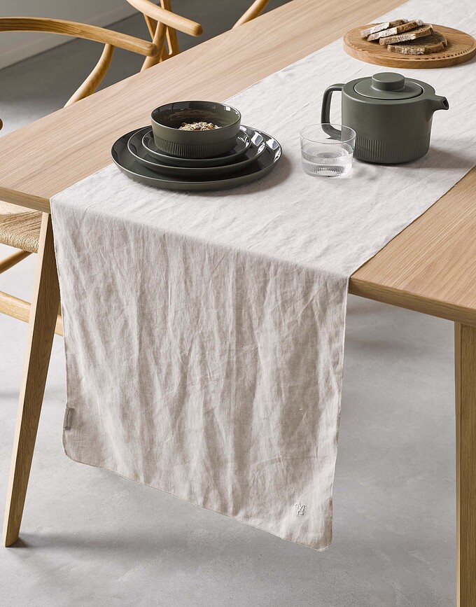 Camino de Mesa Valka, 50 x 250 cm, beige