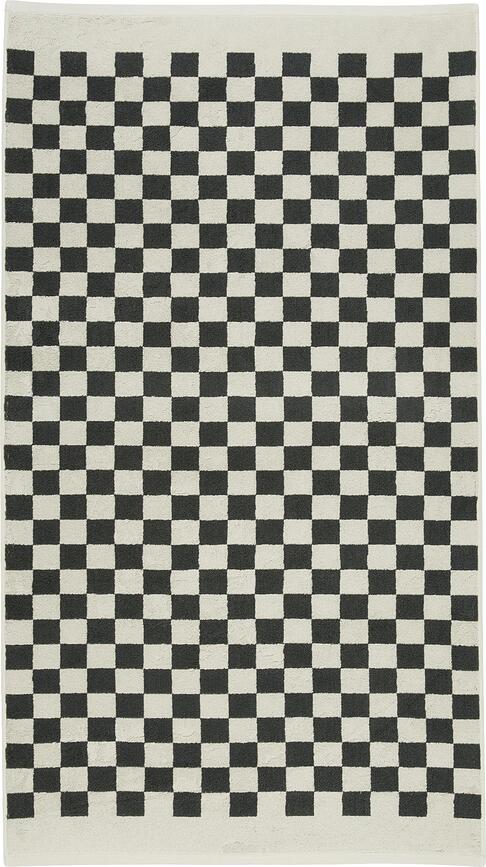 Checker Πετσέτα, 30x50 cm, μπεζ-ανθρακί