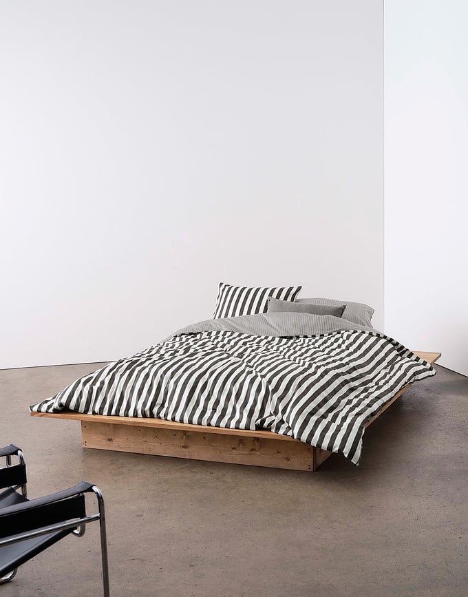 Classic Stripe Navlaka za Jastuk s patent zatvaračem 40 x 80 cm antracitno-bijela