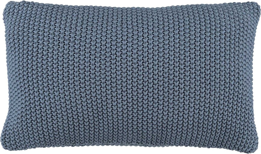 Cojín de algodón orgánico Nordic Knit, 30 x 60 cm