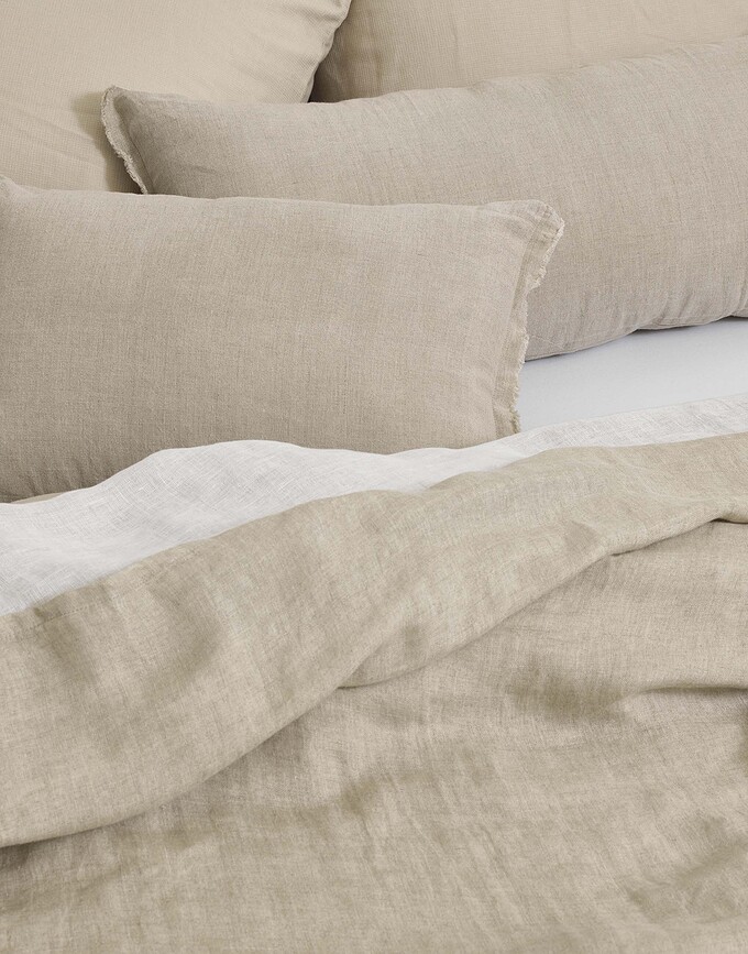 Colcha de lino Linka, 180 x 265 cm, beige