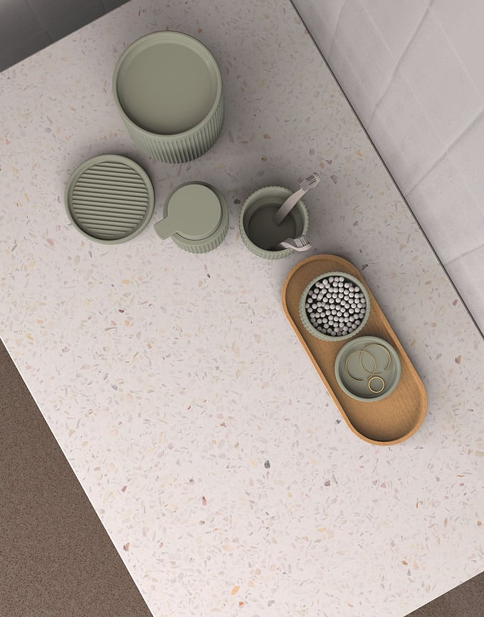 Contenedor The Wave, grande, beige