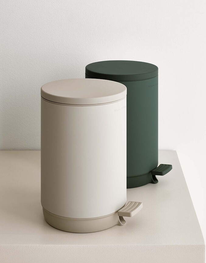 Cubo de Basura para baño The Curve, 5 L, beige