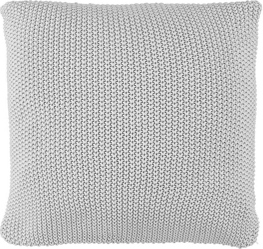 Cuscino Nordic Knit 50 x 50 cm argentato in cotone biologico