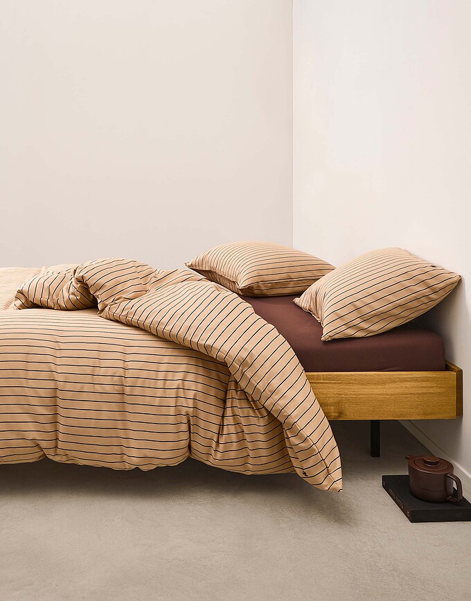 Premium Organic Drap Housse 160 x 200 cm, sable clair