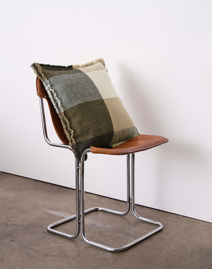 Eryk Coussin Décoratif 50 x 50 cm, beige-noir