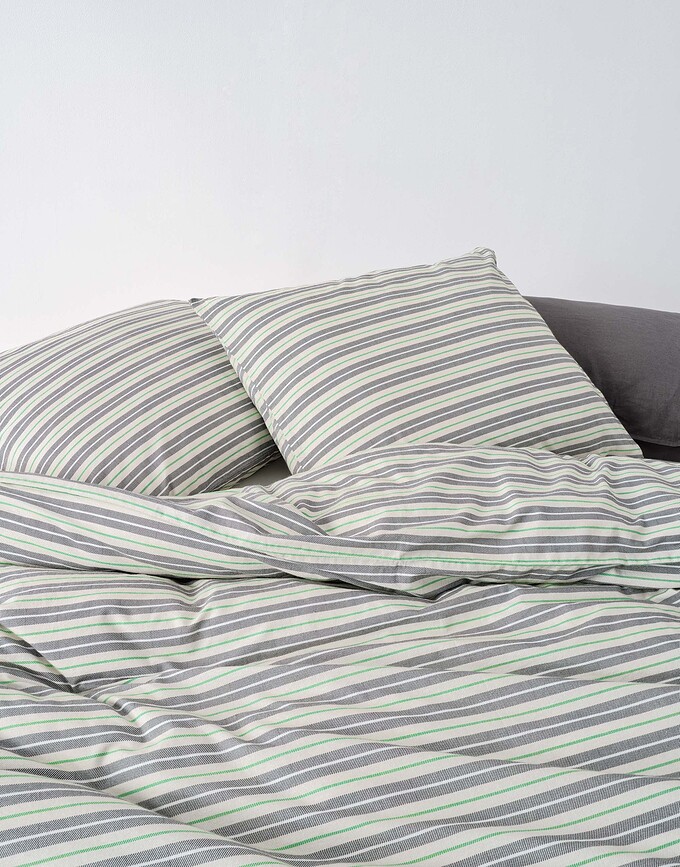 Faas Posteljnina, 260 x 220 cm, zelena, 2 prevleki za vzglavnik 60 x 70 cm