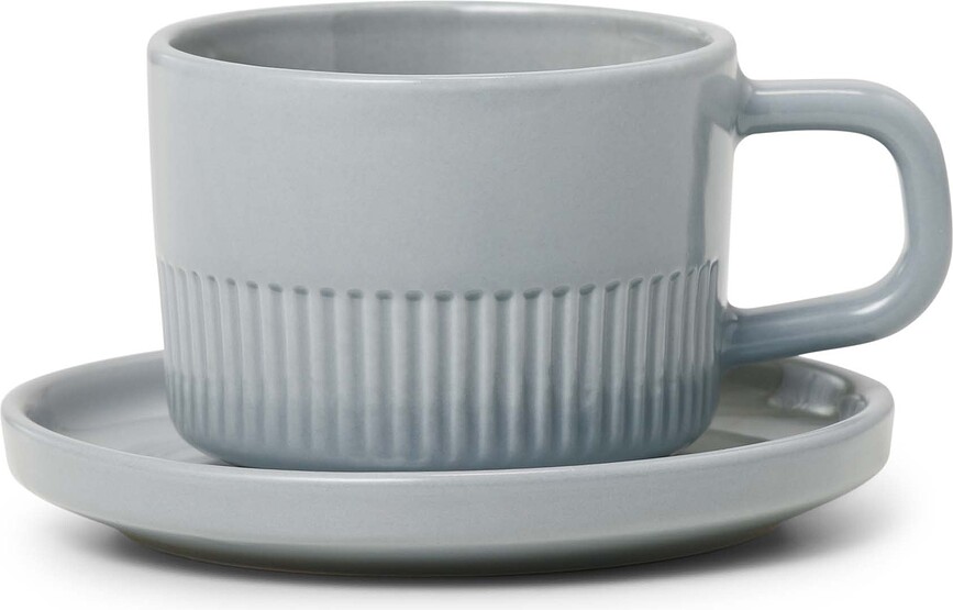 Filiżanka do espresso Moments 100 ml jasnoszara ze spodkiem