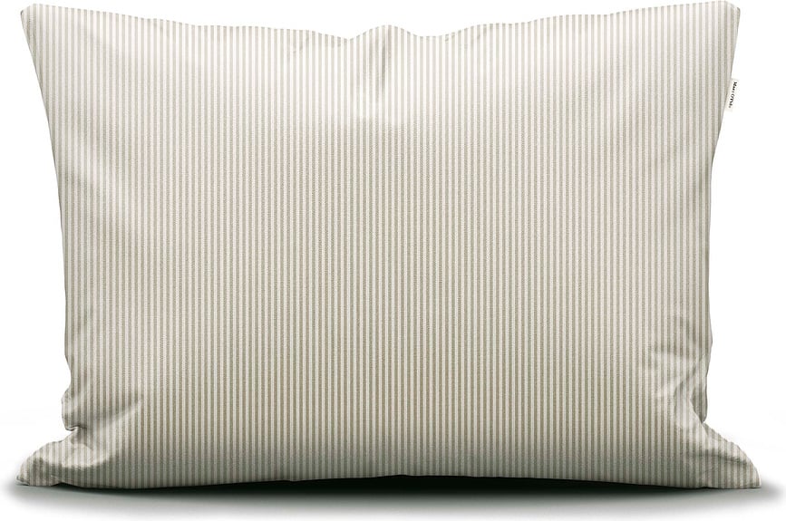 Funda de Almohada Classic Stripe, con cremallera, 80 x 80 cm, beige y crema