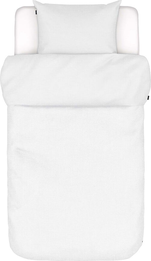 Funda Nórdica de lino Valka, 140 x 200 cm, blanca, con funda de almohada 70 x 90 cm