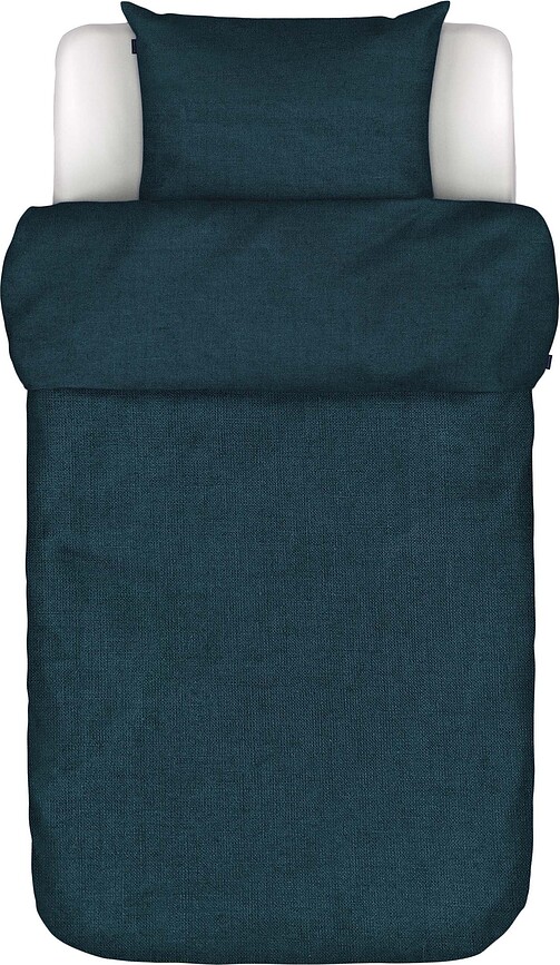 Funda Nórdica de lino Valka, 140 x 220 cm, índigo, con funda de almohada 60 x 70 cm