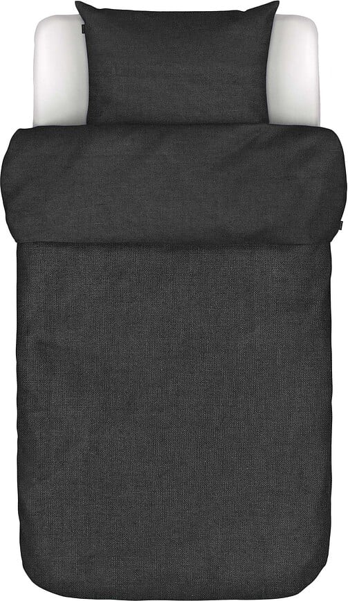 Funda Nórdica de lino Valka, 155 x 220 cm, antracita, con funda de almohada 80 x 80 cm