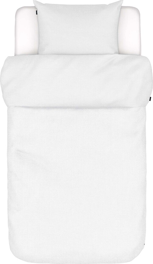 Funda Nórdica de lino Valka, 155 x 220 cm, blanca, con funda de almohada 80 x 80 cm