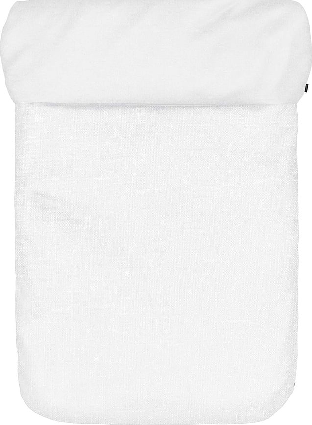 Funda Nórdica de Lino Valka, 160 x 200 cm, blanca, con cierre de cremallera