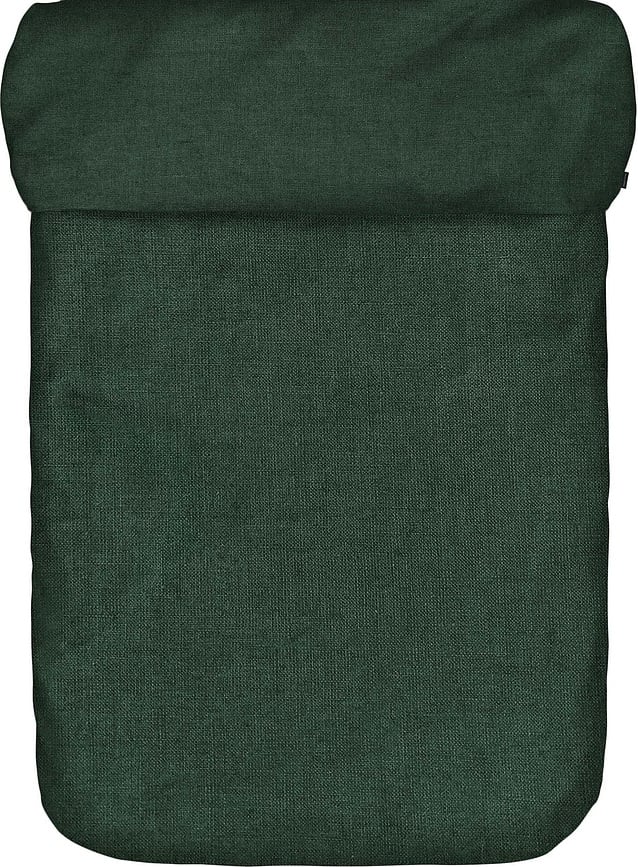 Funda Nórdica de lino Valka, 160 x 200 cm, verde oscuro, con cierre de cremallera