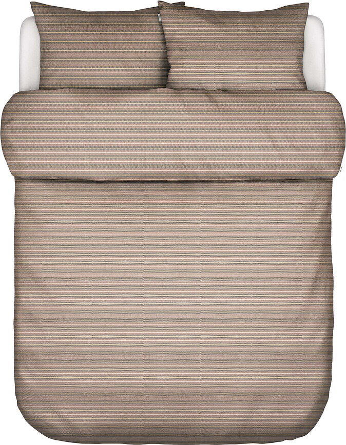 Funda Nórdica Faas, 260 x 220 cm, marrón y amarillo, con 2 fundas de almohada 60 x 70 cm